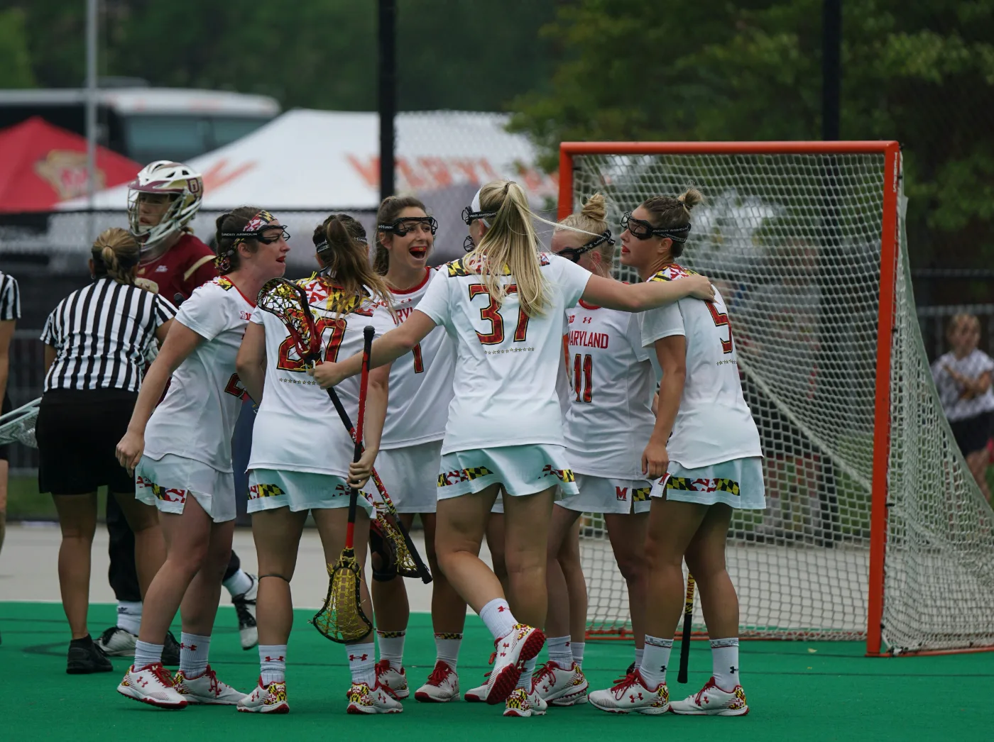 Team celebrating together